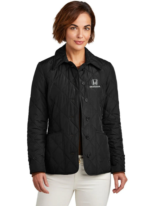 Brooks Brothers Women’s Quilted Jacket with custom logo embroidery