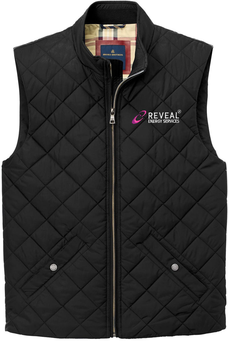 Brooks Brothers Quilted Vest with custom logo embroidery