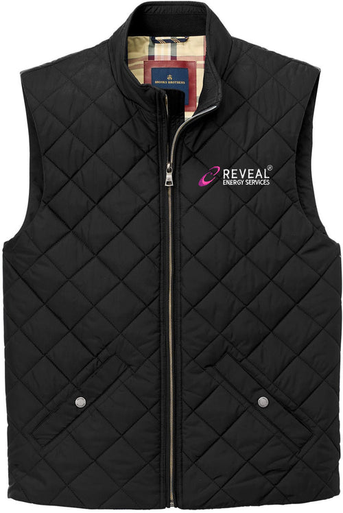 Brooks Brothers Quilted Vest with custom logo embroidery
