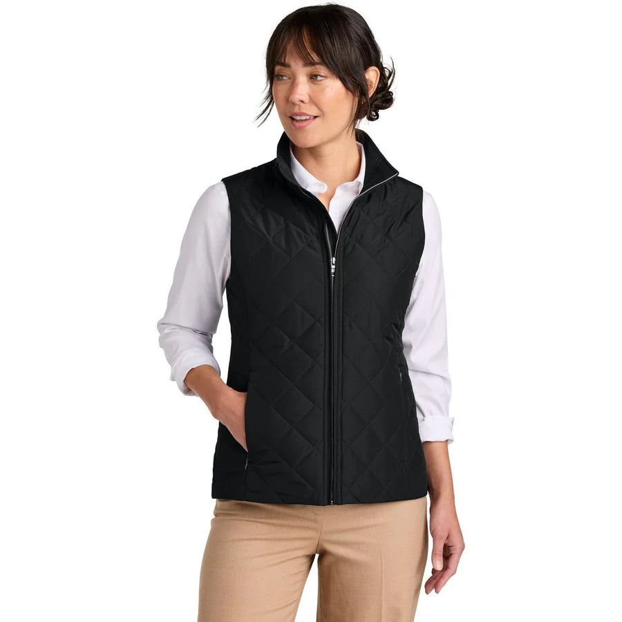 Brooks Brothers Women’s Quilted Vest with custom logo embroidery
