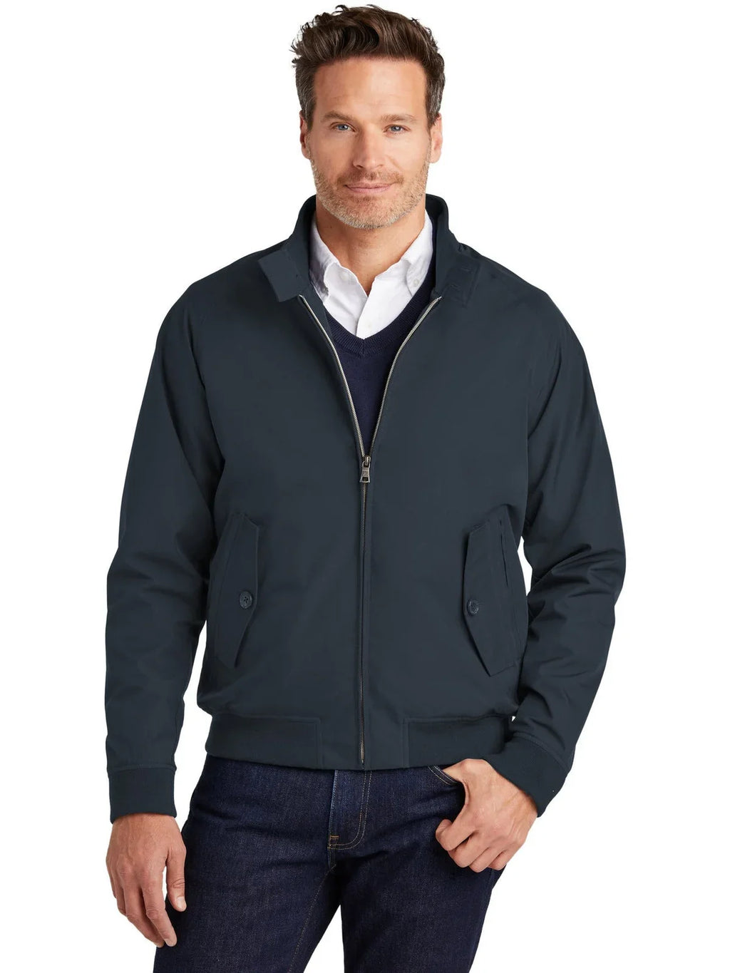Brooks Brothers Bomber Jacket with custom logo embroidery
