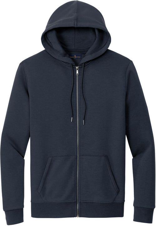 Brooks Brothers Double-Knit Full-Zip Hoodie with custom logo embroidery