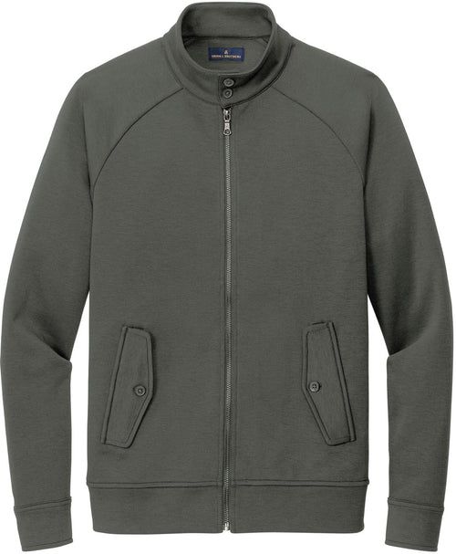 Brooks Brothers Double-Knit Full-Zip with custom logo embroidery