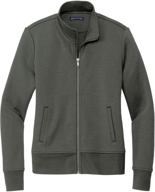 Brooks Brothers Women’s Double-Knit Full-Zip with custom logo embroidery