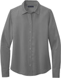 Brooks Brothers Ladies Full-Button Satin Blouse with custom logo embroidery