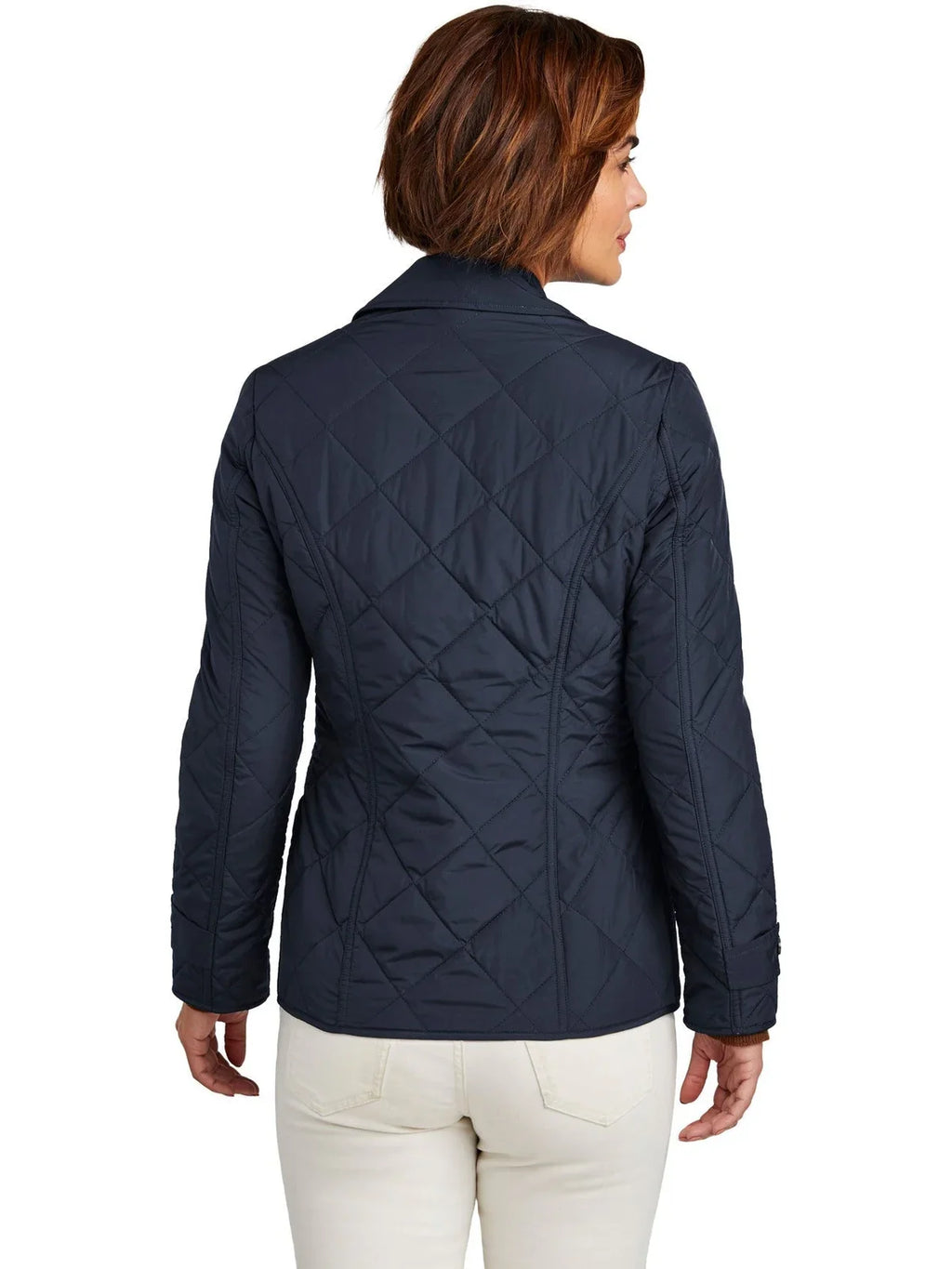 Brooks Brothers Women’s Quilted Jacket with custom logo embroidery