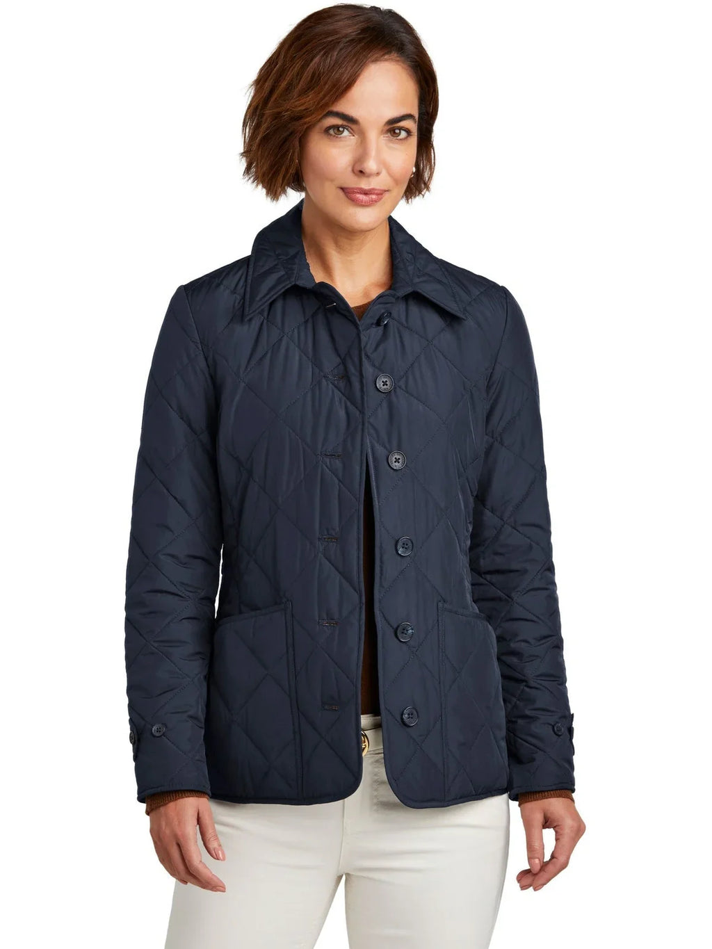 Brooks Brothers Women’s Quilted Jacket with custom logo embroidery
