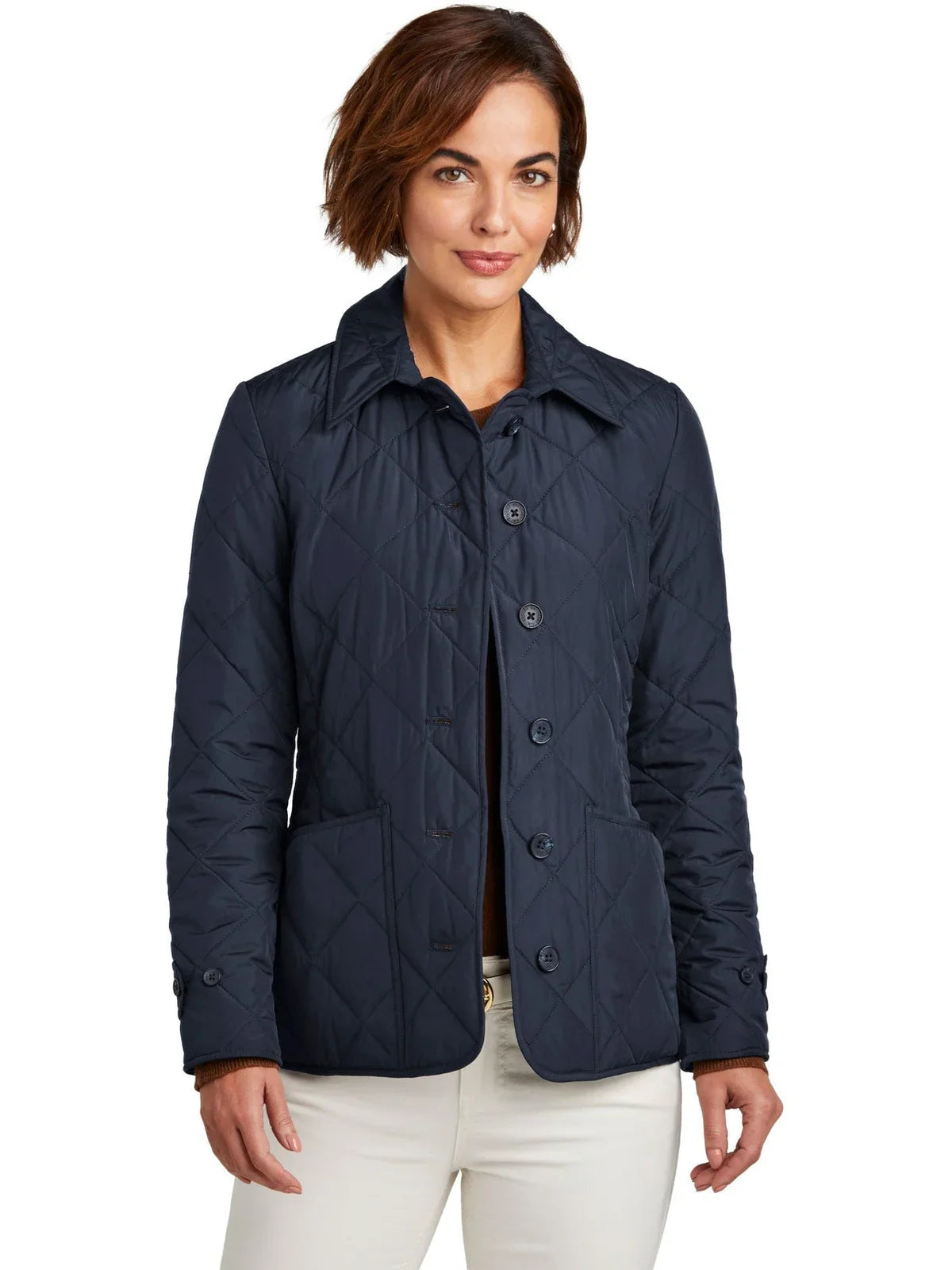 Brooks Brothers Women’s Quilted Jacket with custom logo embroidery