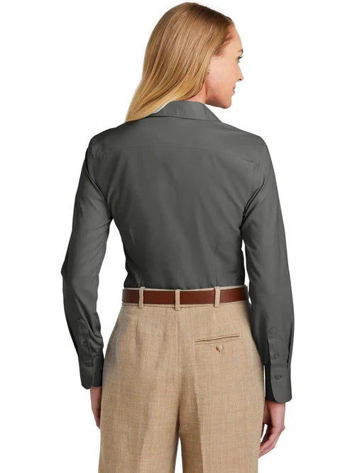 Brooks Brothers Women’s Wrinkle-Free Stretch Nailhead Shirt with custom logo embroidery