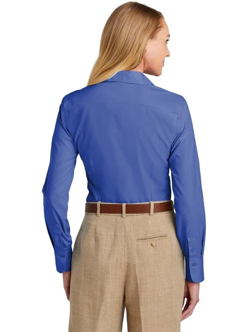 Brooks Brothers Women’s Wrinkle-Free Stretch Nailhead Shirt with custom logo embroidery