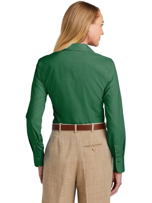 Brooks Brothers Women’s Wrinkle-Free Stretch Nailhead Shirt with custom logo embroidery