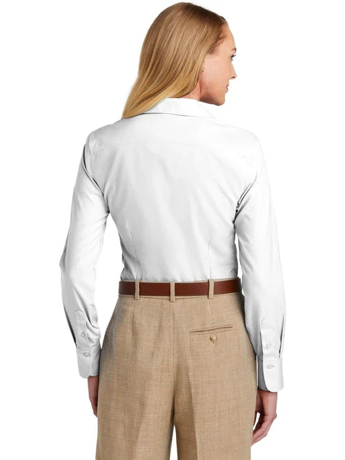 Brooks Brothers Women’s Wrinkle-Free Stretch Nailhead Shirt with custom logo embroidery