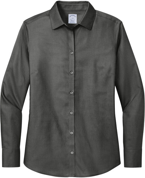 Brooks Brothers Women’s Wrinkle-Free Stretch Nailhead Shirt with custom logo embroidery