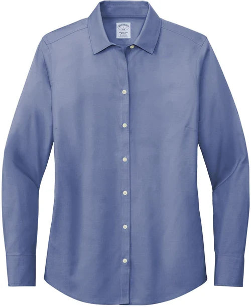 Brooks Brothers Women’s Wrinkle-Free Stretch Pinpoint Shirt with custom logo embroidery