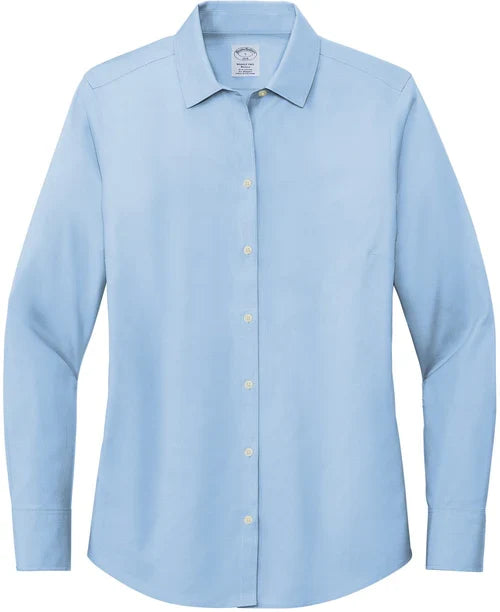 Brooks Brothers Women’s Wrinkle-Free Stretch Pinpoint Shirt with custom logo embroidery