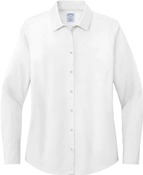 Brooks Brothers Women’s Wrinkle-Free Stretch Pinpoint Shirt with custom logo embroidery