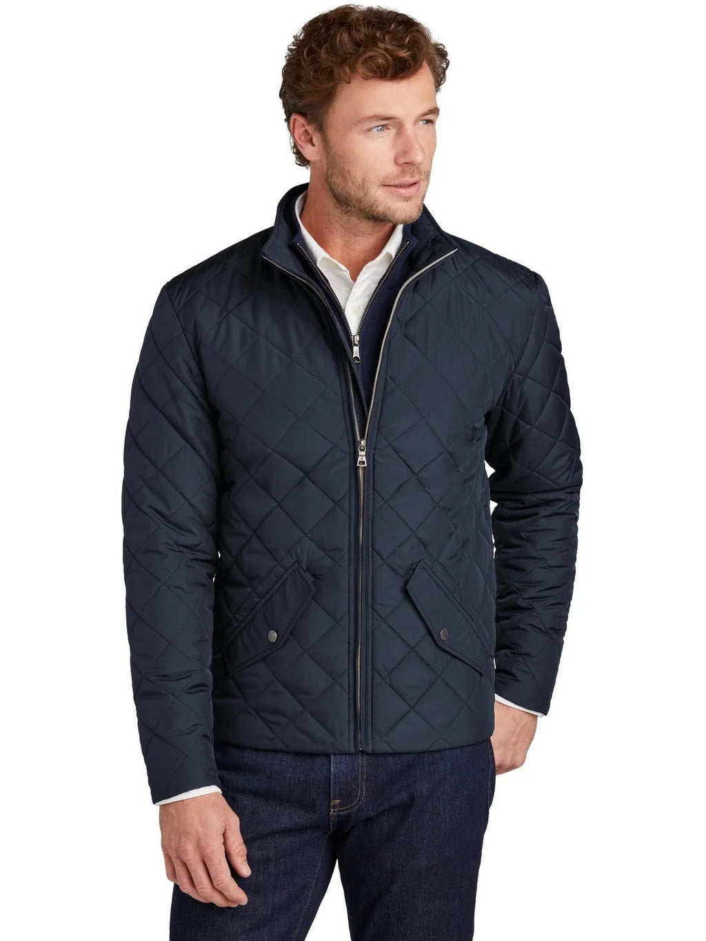 Brooks Brothers Quilted Jacket with custom logo embroidery