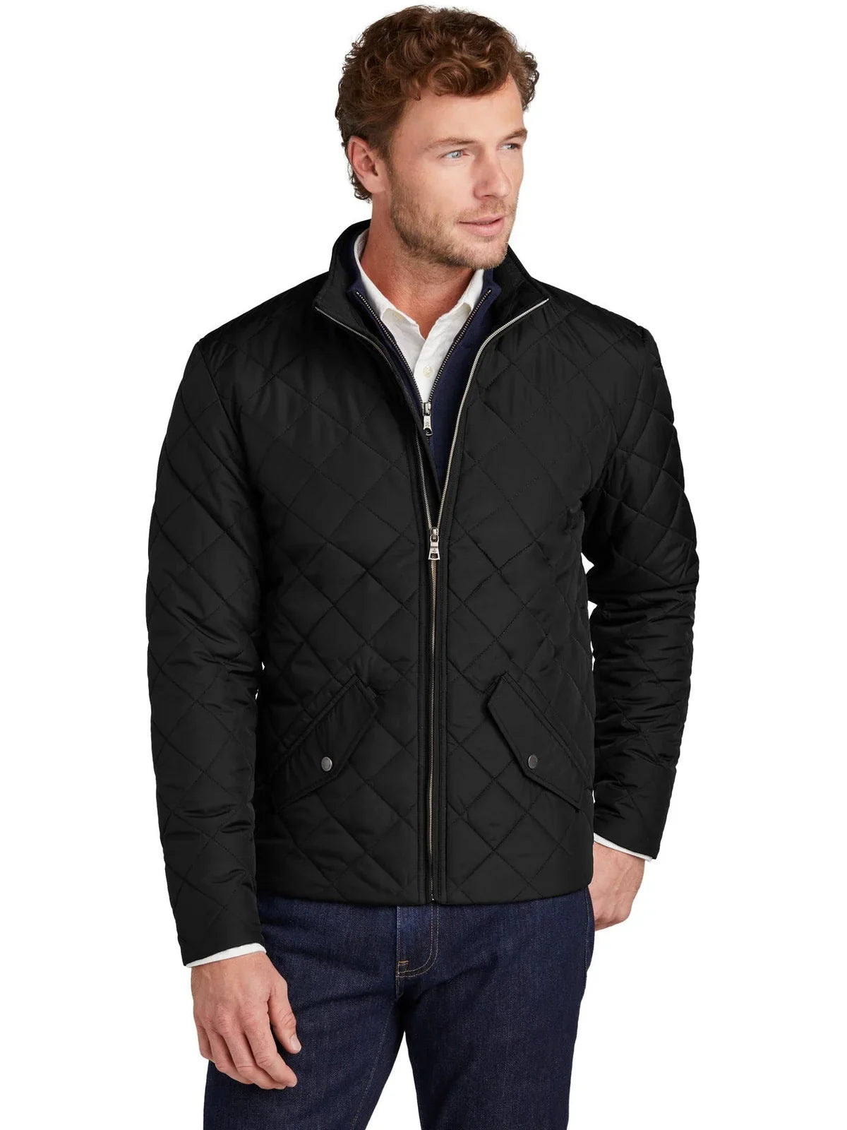 Brooks Brothers Quilted Jacket with custom logo embroidery