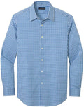 Brooks Brothers Tech Stretch Patterned Shirt with custom logo embroidery