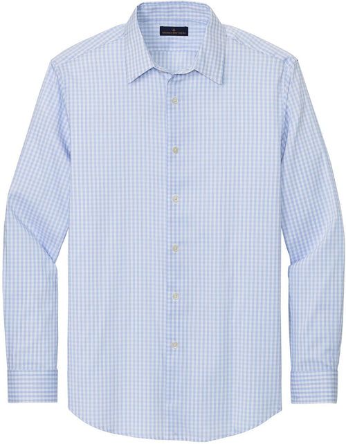 Brooks Brothers Tech Stretch Patterned Shirt with custom logo embroidery