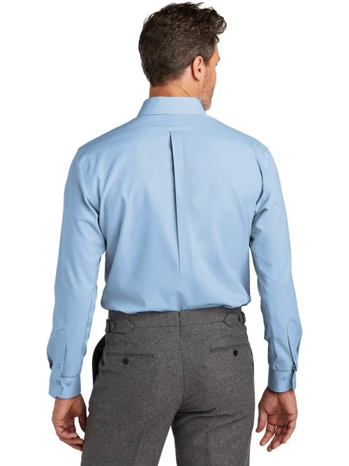 Brooks Brothers Wrinkle-Free Stretch Nailhead Shirt with custom logo embroidery