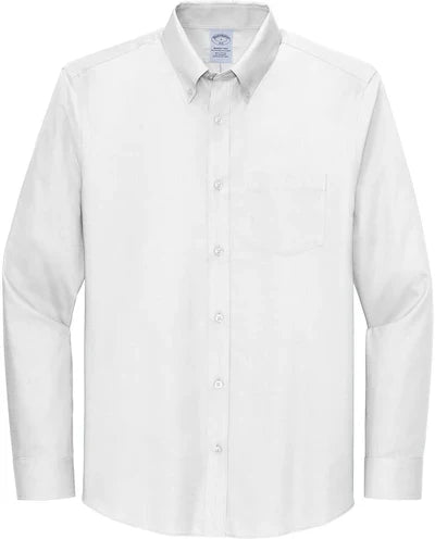 Brooks Brothers Wrinkle-Free Stretch Nailhead Shirt with custom logo embroidery