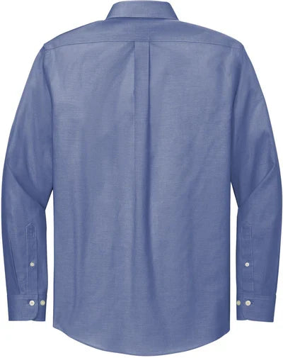 Brooks Brothers Wrinkle-Free Stretch Pinpoint Shirt with custom logo embroidery