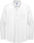 Brooks Brothers Wrinkle-Free Stretch Pinpoint Shirt with custom logo embroidery