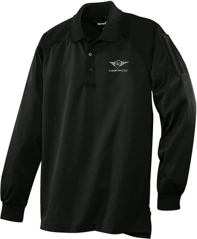 CornerStone Select Long Sleeve Snag-Proof Tactical Polo with custom logo embroidery