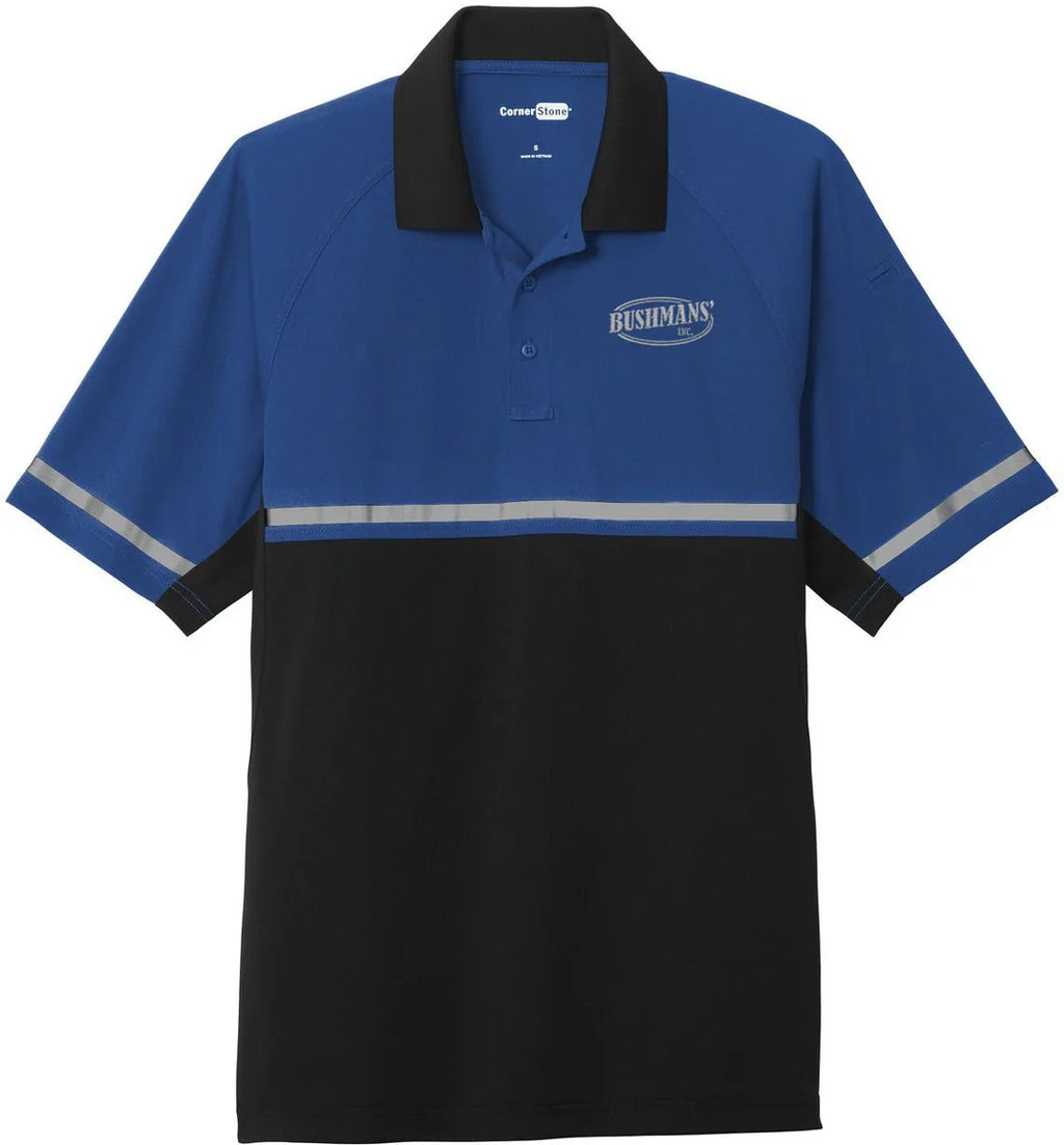 CornerStone Select Lightweight Snag-Proof Enhanced Visibility Polo with custom logo embroidery