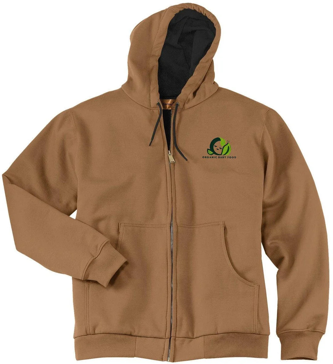 CornerStone Heavyweight Full-Zip Hooded Sweatshirt with Thermal Lining with custom logo embroidery