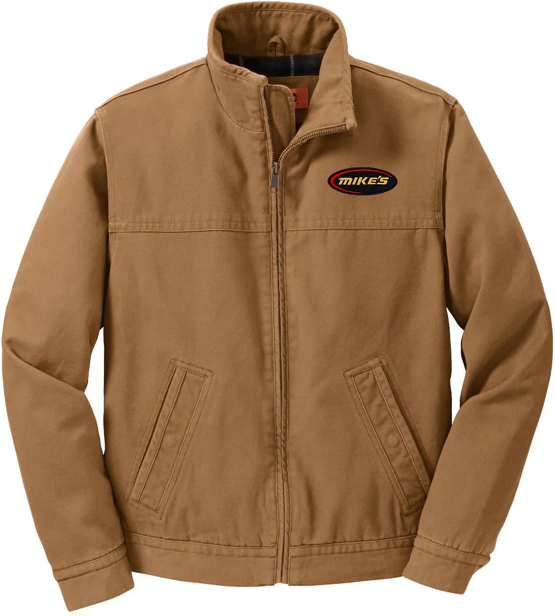 CornerStone Washed Duck Cloth Flannel-Lined Work Jacket with custom logo embroidery