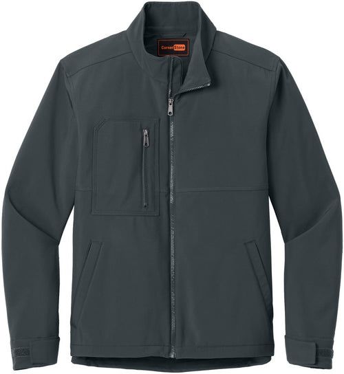 CornerStone Workwear Soft Shell with custom logo embroidery