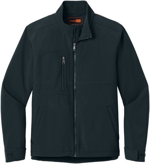CornerStone Workwear Soft Shell with custom logo embroidery