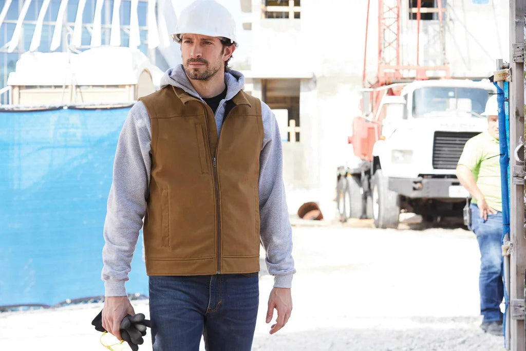 CornerStone Duck Bonded Soft Shell Vest with custom logo embroidery