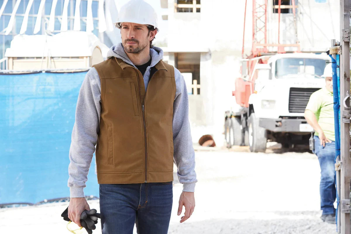 CornerStone Duck Bonded Soft Shell Vest with custom logo embroidery
