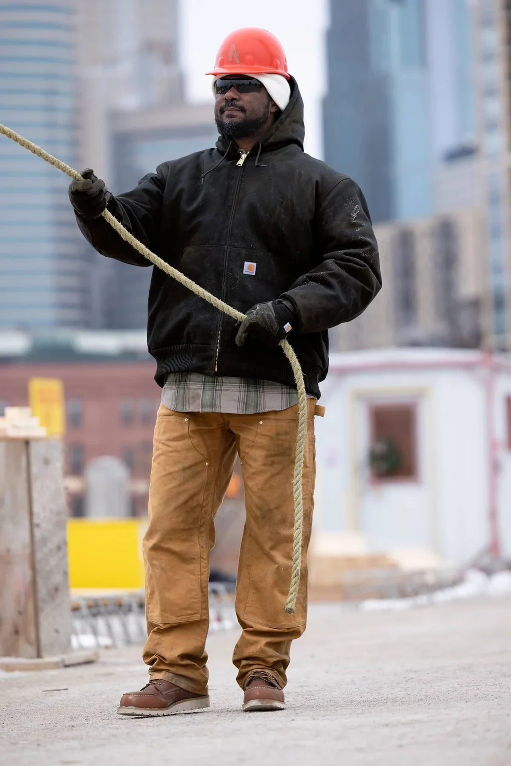 Carhartt Tall Quilted-Flannel-Lined Duck Active Jacket