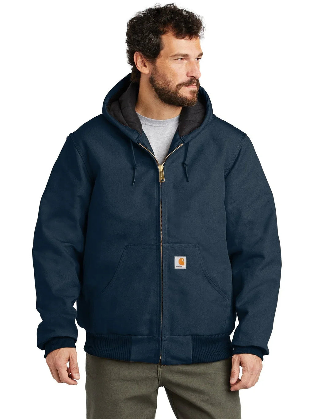 Carhartt Tall Quilted-Flannel-Lined Duck Active Jacket