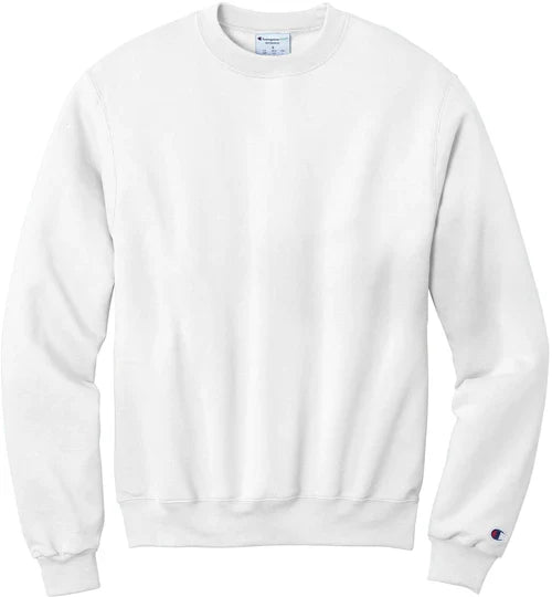 Champion Powerblend Crewneck Sweatshirt with custom logo embroidery