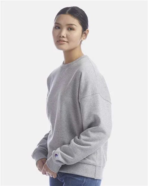 Champion Ladies Powerblend Crewneck Sweatshirt with custom logo embroidery