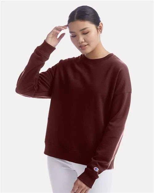 Champion Ladies Powerblend Crewneck Sweatshirt with custom logo embroidery