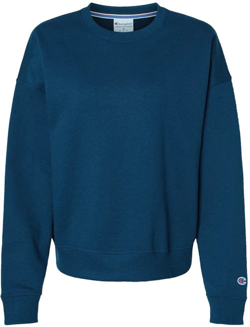 Champion Ladies Powerblend Crewneck Sweatshirt with custom logo embroidery