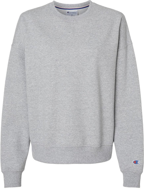 Champion Ladies Powerblend Crewneck Sweatshirt with custom logo embroidery