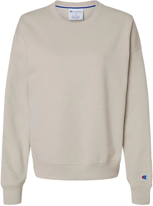 Champion Ladies Powerblend Crewneck Sweatshirt with custom logo embroidery