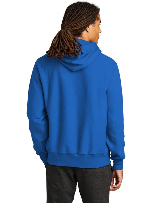 Champion Reverse Weave Hooded Sweatshirt with custom logo embroidery