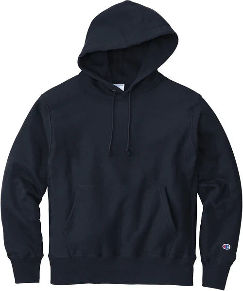 Champion Reverse Weave Hooded Sweatshirt with custom logo embroidery