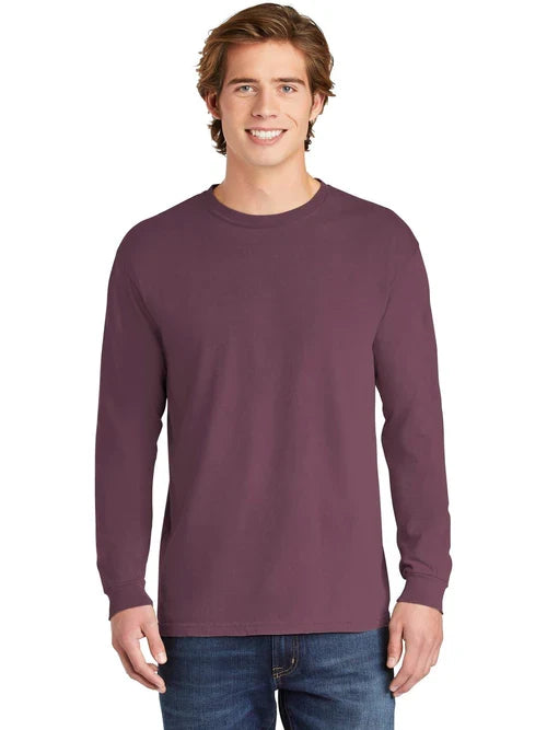 Comfort Colors  Heavyweight Ring Spun Long Sleeve Tee with custom logo embroidery