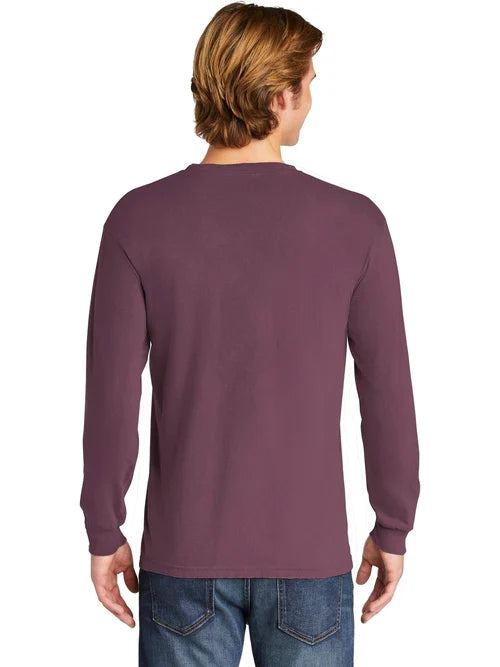 Comfort Colors  Heavyweight Ring Spun Long Sleeve Tee with custom logo embroidery