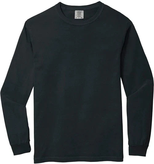 Comfort Colors  Heavyweight Ring Spun Long Sleeve Tee with custom logo embroidery