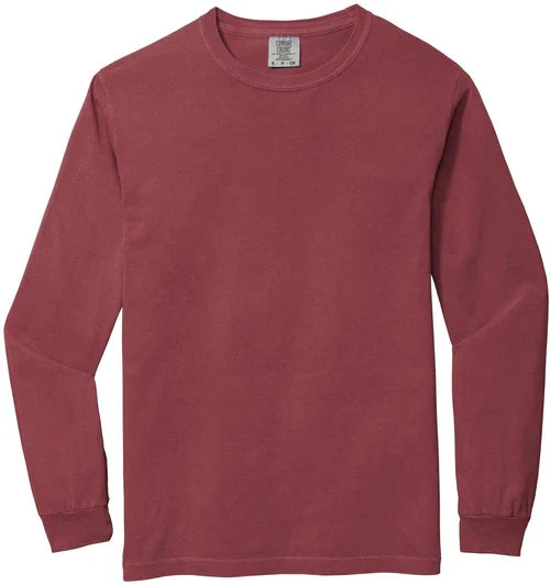 Comfort Colors  Heavyweight Ring Spun Long Sleeve Tee with custom logo embroidery